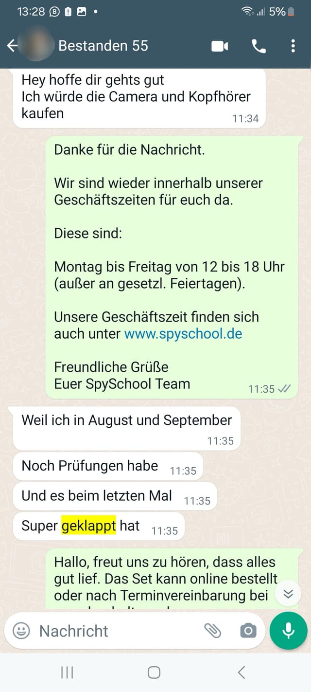 WhatsApp-Feedback Kundenstimme 4