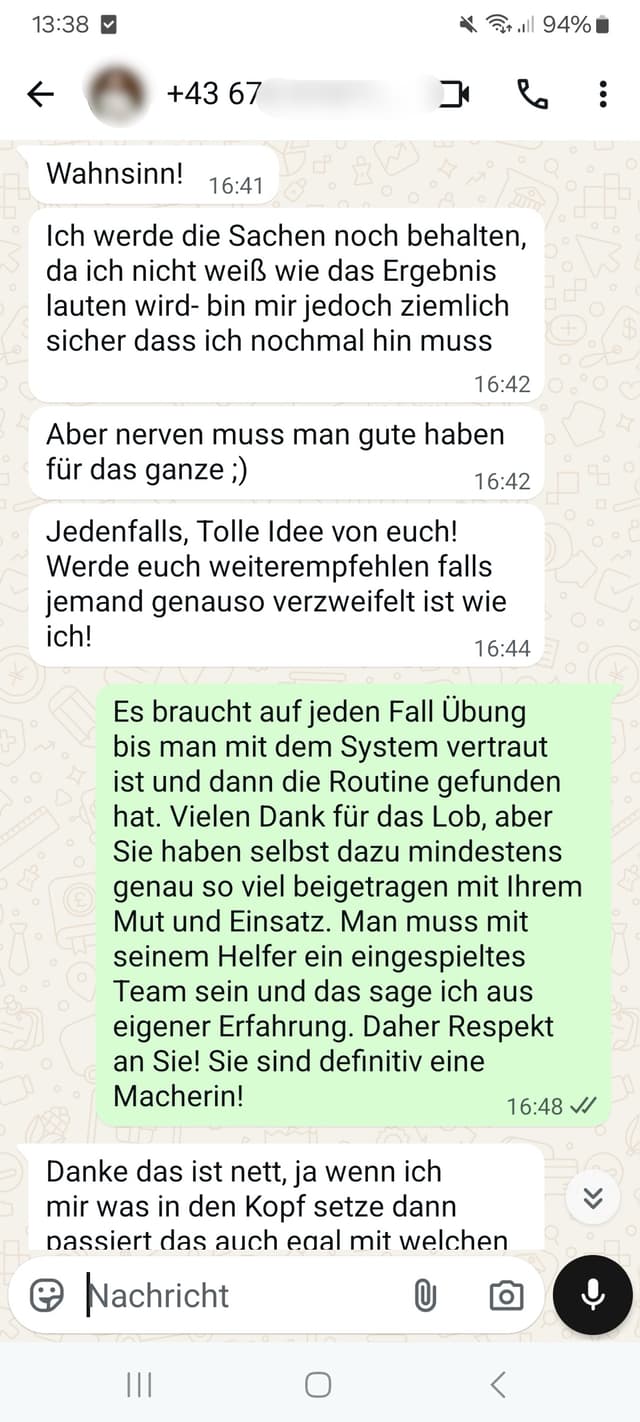 WhatsApp-Feedback Kundenstimme 12