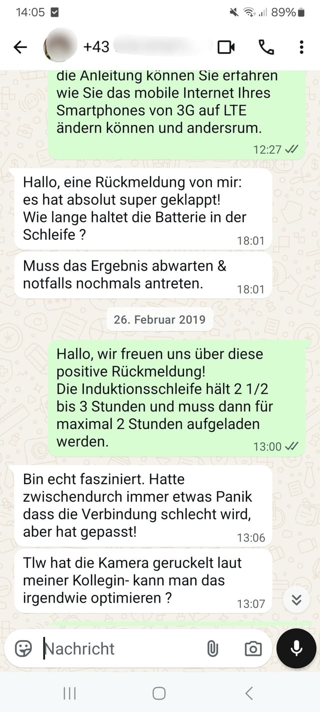 WhatsApp-Feedback Kundenstimme 23