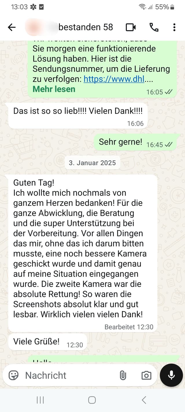 WhatsApp-Feedback Kundenstimme 36