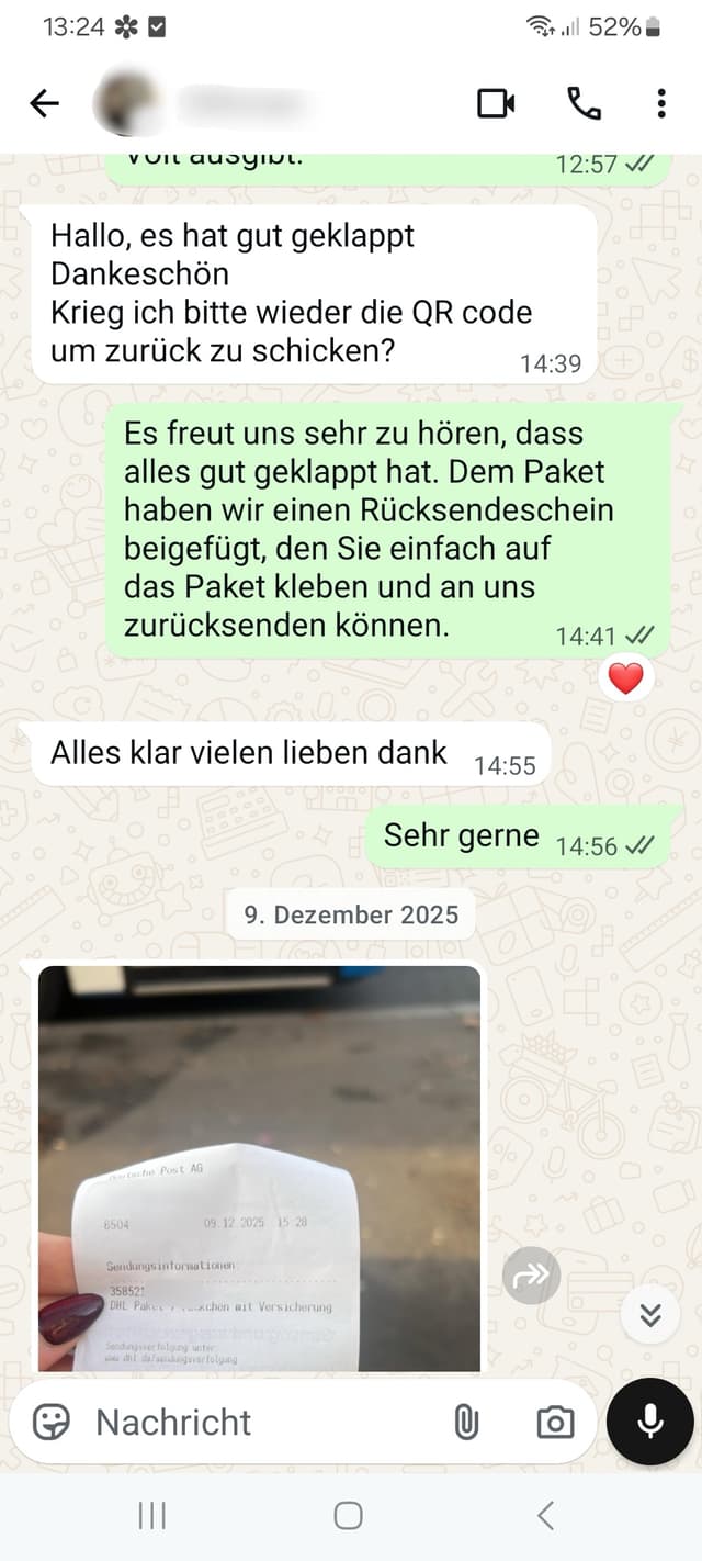 WhatsApp-Feedback Kundenstimme 45