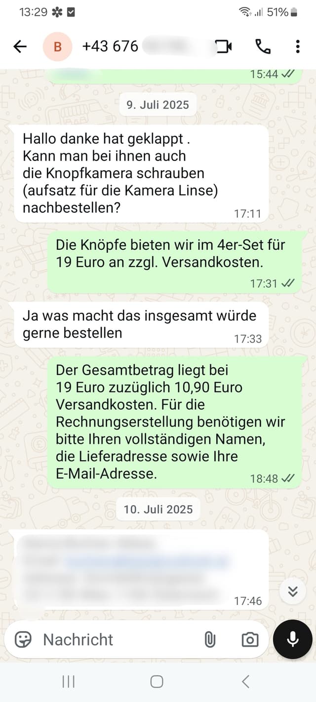 WhatsApp-Feedback Kundenstimme 48